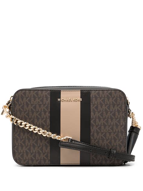 Ginny Medium Logo Stripe Crossbody Bag 